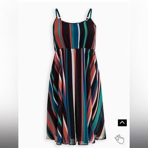 Torrid Midi Chiffon Pleated Dress - Size 3